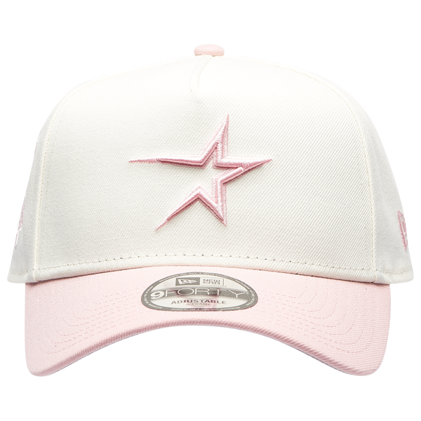 New Era Astros 9FORTY A-Frame Cap - Adult - Pink Rouge/Chrome - Image 2