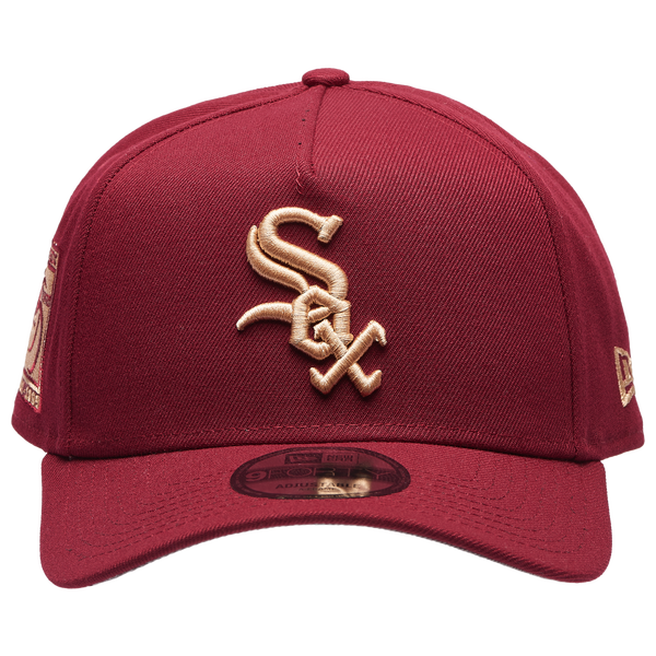 New Era White Sox 940 A Frame Cardinal Cap - Adult - Red - Image 2