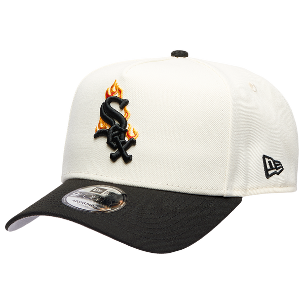 New Era MLB 940 A-Frame Flame Cap - Adult - White/Black