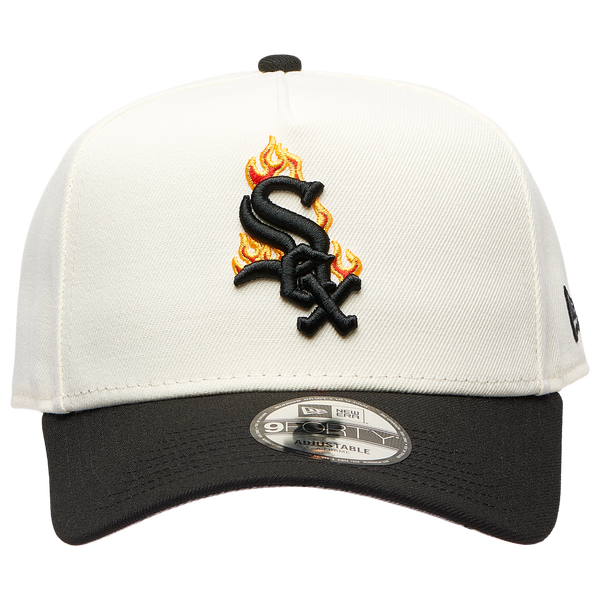 New Era MLB 940 A-Frame Flame Cap - Adult - White/Black - Image 2