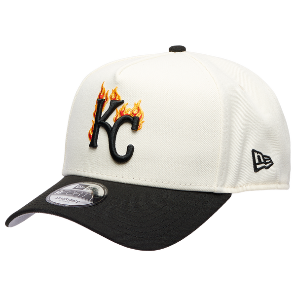 New Era MLB 940 A-Frame Flame Cap - Adult - White/Black