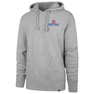47 Brand Pistons Arcitext Headline Hoodie - Men's - Slate Gray
