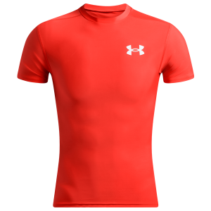 Under Armour Heatgear OG Compression Short Sleeve - Men's - Dark Orange/White