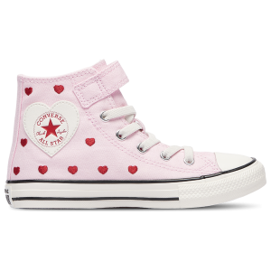 Converse Chuck Taylor All Star 1V Hi Hearts - Girls' Preschool - Milk/New Found Bloom/Vintage White