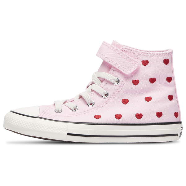 Converse Chuck Taylor All Star 1V Hi Hearts - Girls' Preschool - Milk/New Found Bloom/Vintage White - Image 2