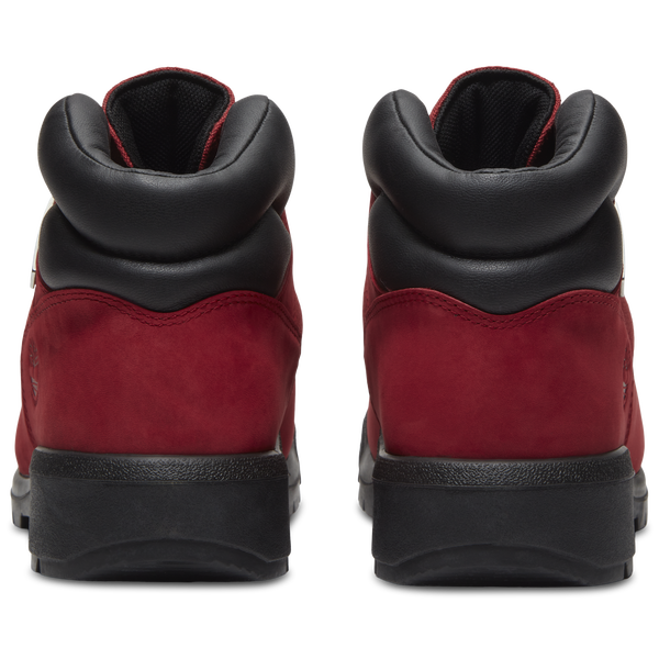 Timberland 6" Hairy Suede Chuka Field Boots - Men's - Black/Red - Image 3