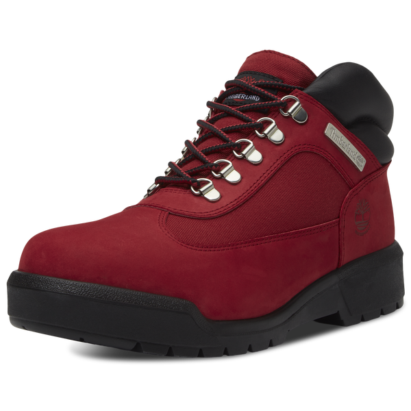 Timberland 6" Hairy Suede Chuka Field Boots - Men's - Black/Red - Image 7
