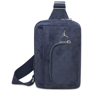 Jordan Suede Monogram Sling Bag - Navy/Navy