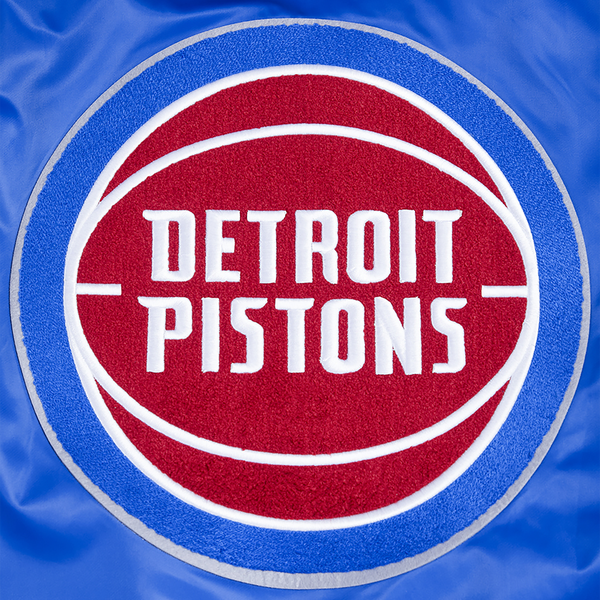 Pro Standard Detroit Pistons Retro Classic Rib Satin Jacket - Men's - Red/Royal Blue - Image 5