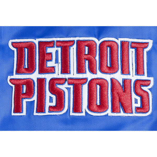 Pro Standard Detroit Pistons Retro Classic Rib Satin Jacket - Men's - Red/Royal Blue - Image 7