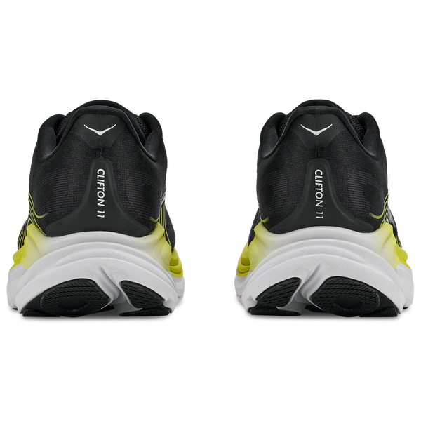 HOKA Clifton 11 - Men's - Black/White/Yellow - Image 3