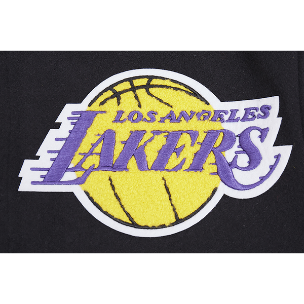 Pro Standard Los Angeles Lakers Old English Wool Varsity Jckt - Men's - Purple/Black - Image 5