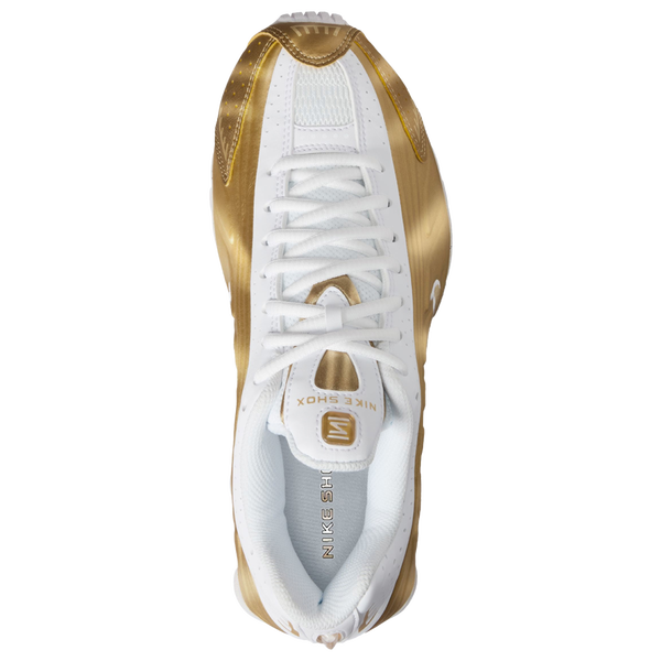 Nike Shox R4 - Girls' Grade School - Gold/White - Image 3