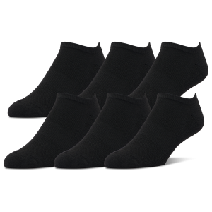 CSG No Show Socks 6 Pack - Adult - Black