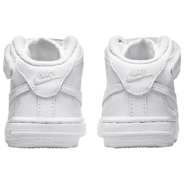 Nike Air Force 1 Mid LE - Boys' Toddler - White/White/White - Image 4