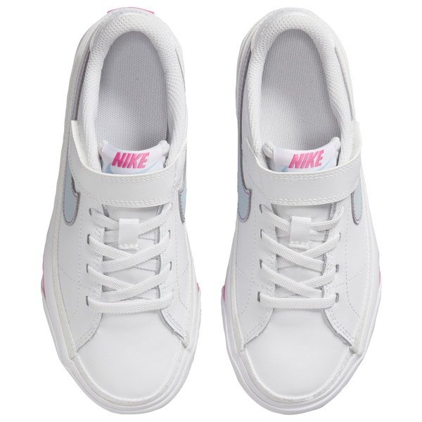 Nike Court Legacy - Boys' Preschool - White/Pinksicle/Light Armory Blue - Image 4