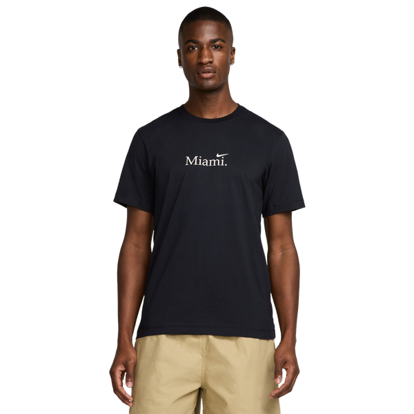 Nike Miami Short Sleeve Crew T-Shirt - Men's - Black/White