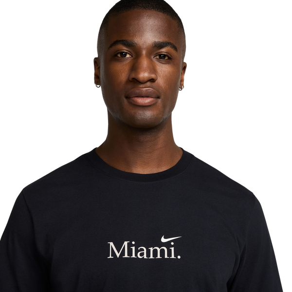 Nike Miami Short Sleeve Crew T-Shirt - Men's - Black/White - Image 4