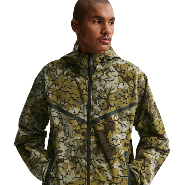 Nike Dri-FIT Tech Woven AOP Full-Zip - Men's - Olive Flak/Black