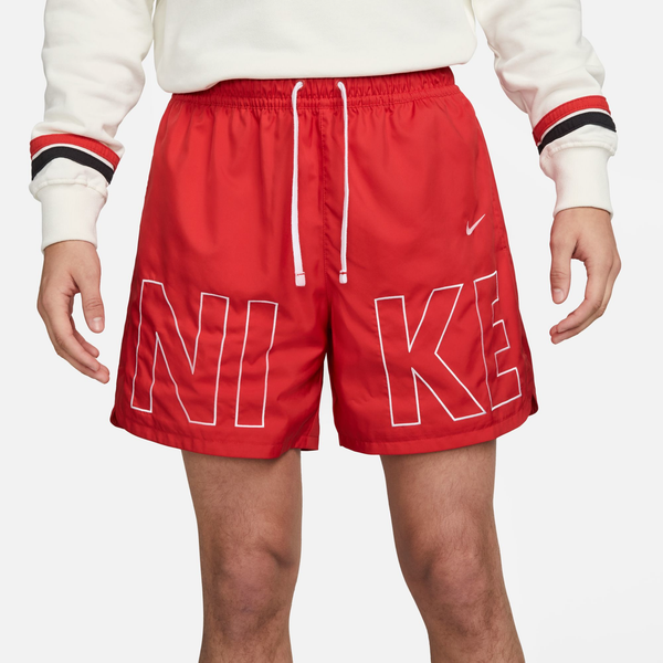 Nike Woven Monogram Flow Shorts - Men's - White/Red - Image 2