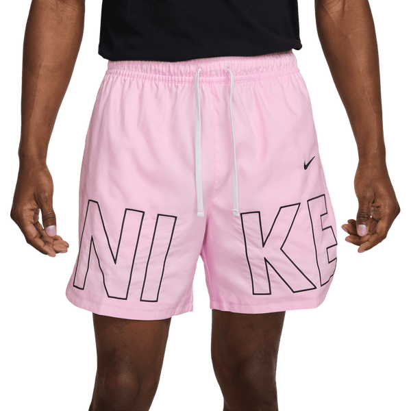 Nike Woven Monogram Flow Shorts - Men's - Pink Foam/Black - Image 2