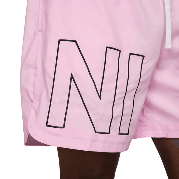 Nike Woven Monogram Flow Shorts - Men's - Pink Foam/Black - Image 6