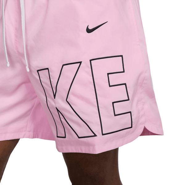 Nike Woven Monogram Flow Shorts - Men's - Pink Foam/Black - Image 7
