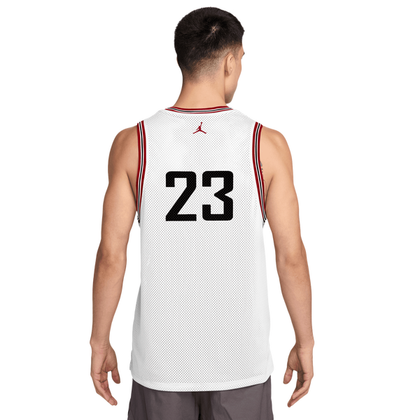 Jordan Brooklyn Mesh Jersey - Men's - White/Red - Image 2