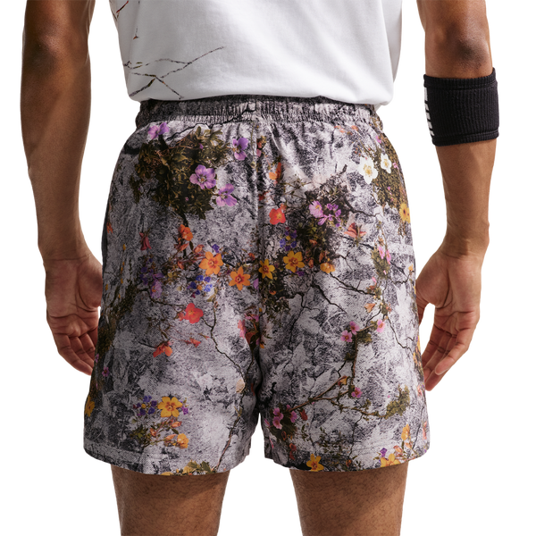 Nike Dri-FIT SI Practice Mesh AOP 5" Shorts - Men's - Cement Grey/Pale Ivory - Image 2