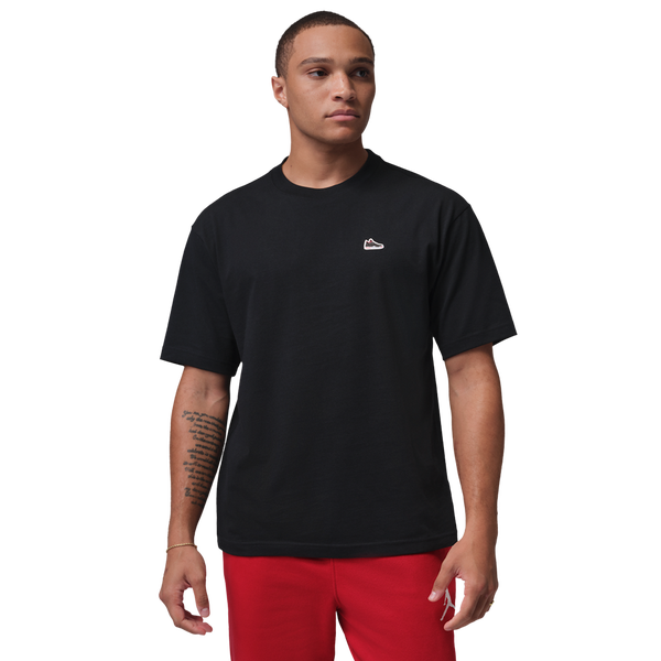 Jordan Sneaker Patch Short Sleeve Crew - Men's - Black