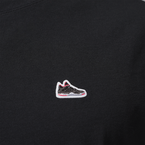 Jordan Sneaker Patch Short Sleeve Crew - Men's - Black - Image 3