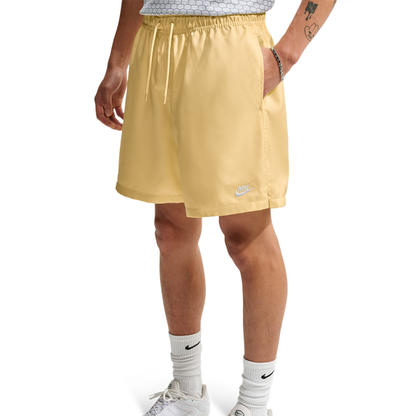 Nike Club Flow Shorts - Men's - White/Soft Yellow