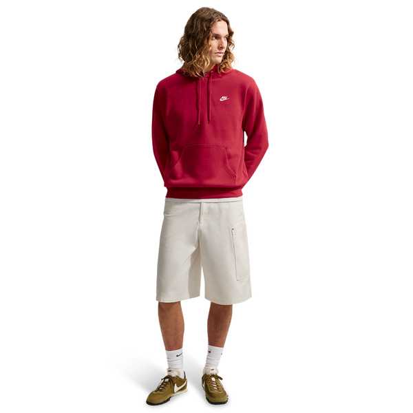 Nike Club Pullover Hoodie - Men's - Tough Red/Tough Red/White - Image 3