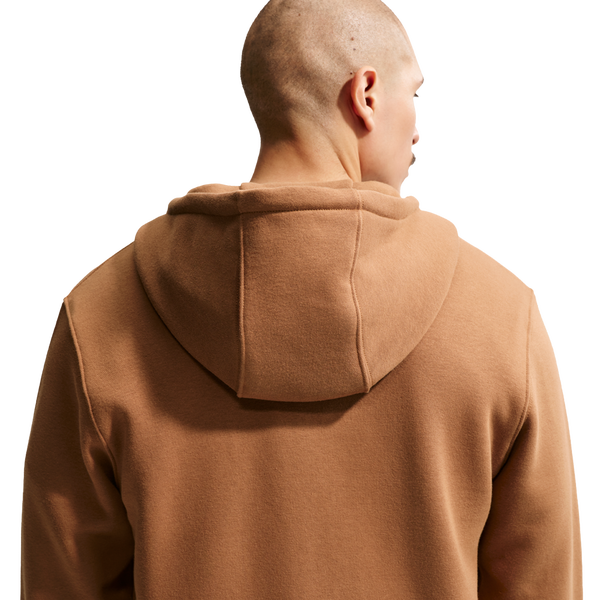 Nike Club Full-Zip Hoodie - Men's - Ale Brown/Ale Brown/White - Image 2