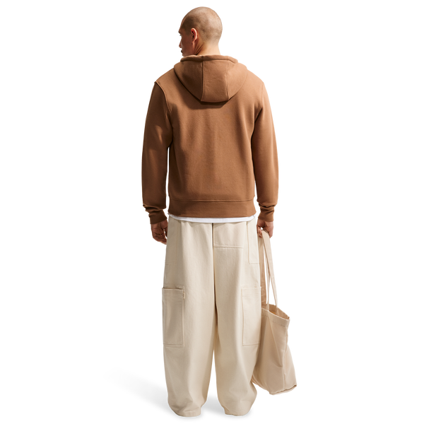 Nike Club Full-Zip Hoodie - Men's - Ale Brown/Ale Brown/White - Image 4