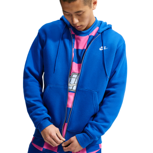 Nike Club Full-Zip Hoodie - Men's - Old Royal/Old Royal/White