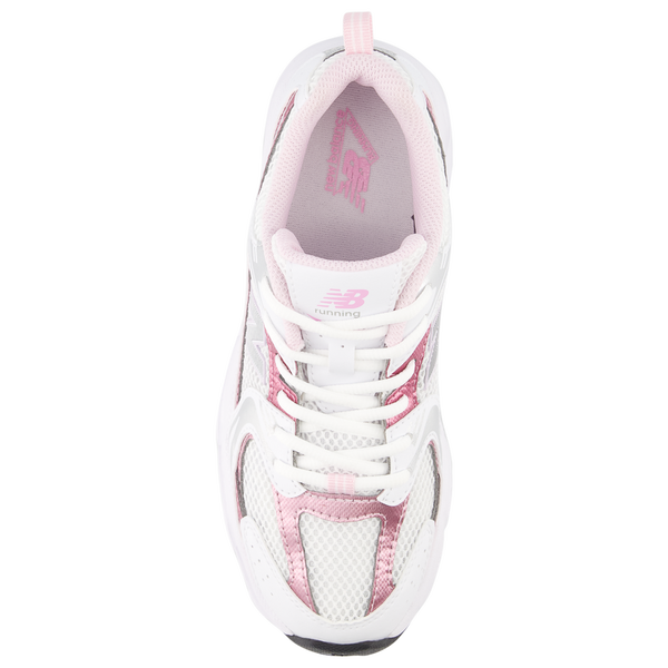 New Balance 530 - Girls' Grade School - White/Pink/Silver - Image 4