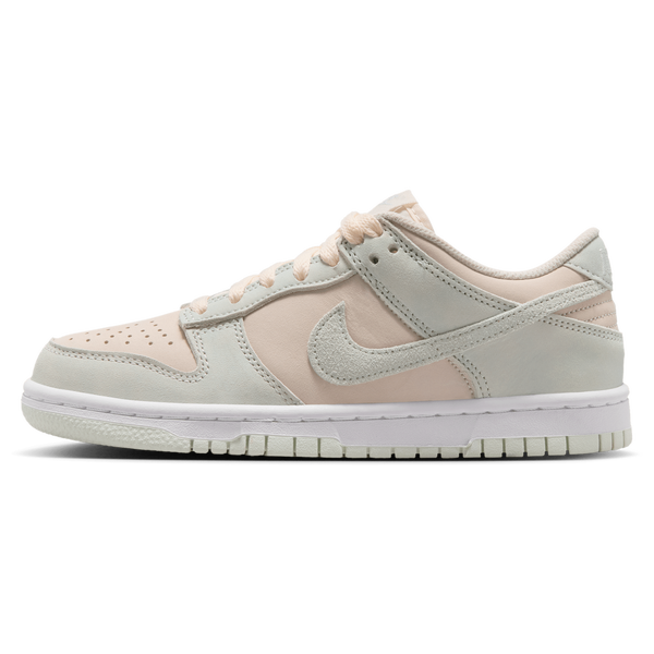 Nike Dunk Low Suede - Boys' Grade School - Chalk/Barely Volt/White - Image 2
