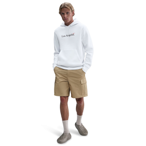 Nike LA Template Club BB Pullover Hoodie - Men's - White/Cosmic Clay