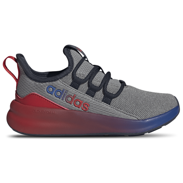 adidas Lite Racer Adapt 8.0 Elastic Lace - Boys' Grade School - Grey/Better Scarlet/Team Royal Blue