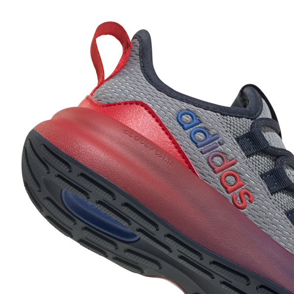 adidas Lite Racer Adapt 8.0 Elastic Lace - Boys' Grade School - Grey/Better Scarlet/Team Royal Blue - Image 6