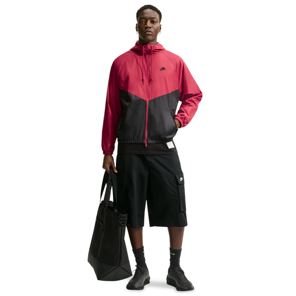 Nike NSW Windrunner Jacket - Men's - Tough Red/Black/Black - Image 3