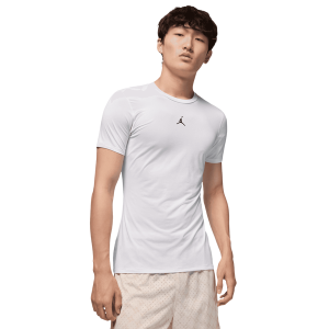 Jordan Dri-FIT Sport Short Sleeve Base Layer Top - Men's - White/Black