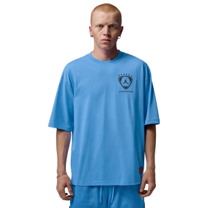 Jordan Brooklyn Oversized Graphic Short Sleeve Crew - Men's - University Blue/Black