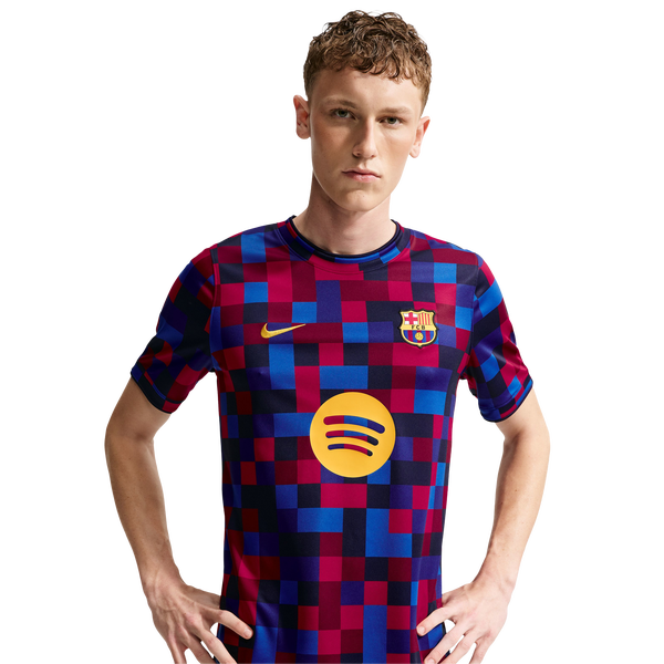 Nike FCB Dri-FIT Short Sleeve Top - Men's - Blue/Red