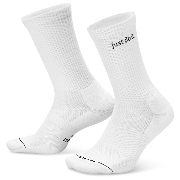 Nike Everyday Elevated JDI Crew Socks 2 Pack - Adult - White/Black/White