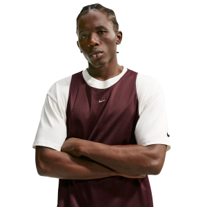 Nike Drifit Standard Issue Practice Mesh Jersey - Men's - Pale Ivory/Burgundy Crush
