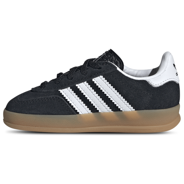 adidas Originals Gazelle Indoor Elastic Lace - Boys' Toddler - Ftwr White/Core Black/Gum - Image 2
