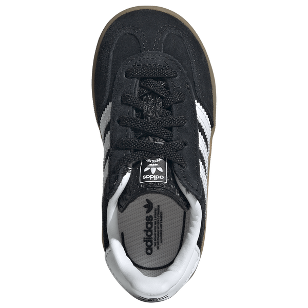 adidas Originals Gazelle Indoor Elastic Lace - Boys' Toddler - Ftwr White/Core Black/Gum - Image 4