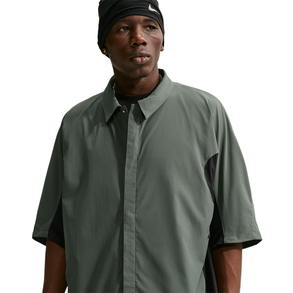 Nike Drifit Tech Helios Sun SS Shirt - Men's - Black/Black/Camo Green